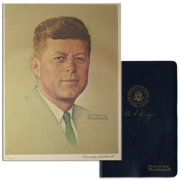 Norman Rockwell Signed Lithograph of JFK -- Appeared as the Cover of ''The Saturday Evening Post'' in 1960